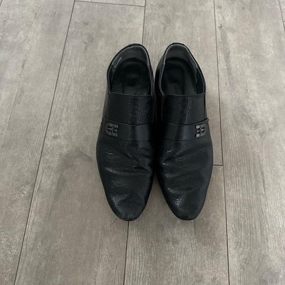 Mochi Men’s Black Leather Dress Slip On Shoes Moccasins size 42 (9) main image 9